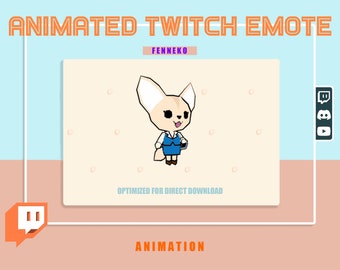 ANIMATED FENNNEKO Low Poly emote/ emoji for twitch/ discord/ chat