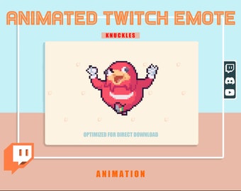 ANIMIERTE Show Me Da Wey ugandischen KNUCKLES! pixeliges Emote/ Emoji SONIC mit transparentem Hintergrund