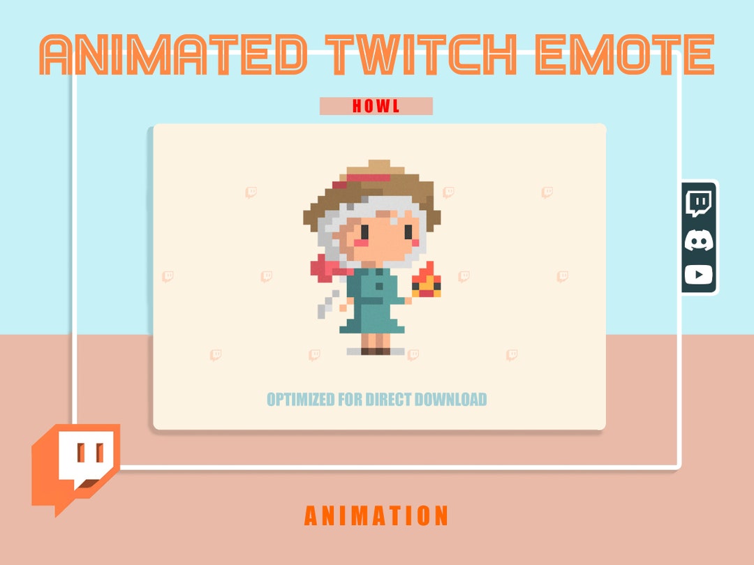 ANIAMTED Howl’s Moving Castle Pixelated Emote/ Emoji Japan/ STUDIO