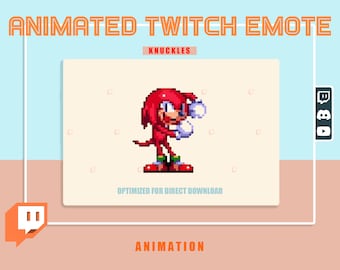 ANIAMTED Tanzende Knuckles der Ameisenigel emote/ emoji sega/ SONIC niedlich mit transparentem Hintergrund