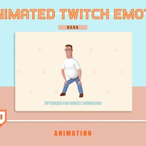 ANIMÉ Hank Hill twerk/danse emote/emoji avec fond transparent est prêt à l’emploi !