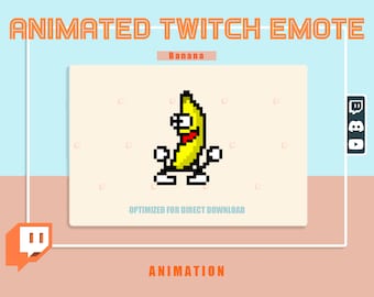 ANIMIERTE Pixel tanzende BANANE mit transparentem Hintergrund