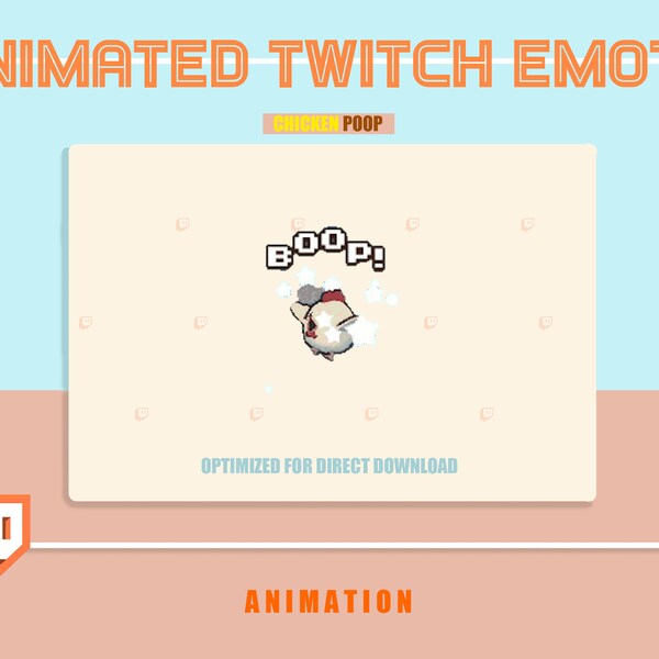 ANIMATED 3D Chicken Poop transform/ emoji for twitch/ discord