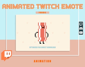 Das animierte Foodie 'SPECK' Emote, Twitch, Discord, Emoji-Aufkleber mit transparentem Hintergrund ist gebrauchsfertig!