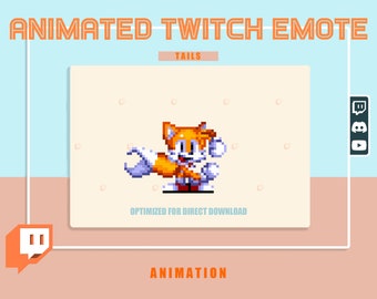 ANIAMTED Dancing Tails Prowler Emote/ emoji sega/ SONIC niedlich mit transparentem Hintergrund
