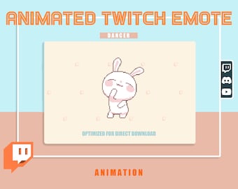 ANIMIERTES Tanzendes Häschen Emote (Transparenter Hintergrund) Emote/ Emoji/ zucken