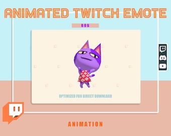 Animierter tanzender Bob von Animal Crossing Emote/Emoji für zuckende Streamer