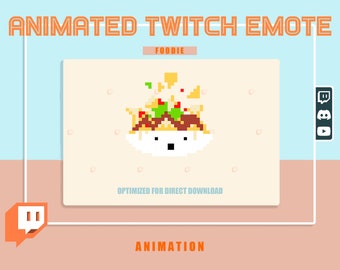 Animiertes FOODIE Jumping NACHOS Emote, Twitch, Discord, Emoji-Aufkleber, w / transparenter Hintergrund ist einsatzbereit!