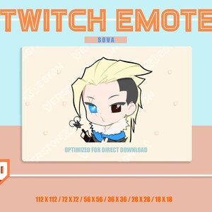 Niedlicher Chibi SOVA (Transparent BG) / Valorant / Niedlicher Sova meme Sub Emoji für Luftschlangen
