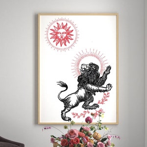 Leo Posters, Leo Zodiac Posters, Modern Leo Print, Zodiac Leo Posters, Gift for Leos, Astrology Print, Horoscopes Print, Leo Sign Posters
