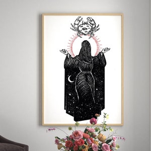 Cancer Poster, Zodiac Sign Print, Celestial Print, Astrological Poster, Cancer Sign Print, Horoscopes Print, Gift For Gemini, Gift For Her