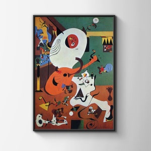 Cartel de Joan Miró, impresión del surrealismo, cartel de arte surrealista cartel de arte abstracto, arte de exposición, cartel de la galería, cartel interior, cartel vintage