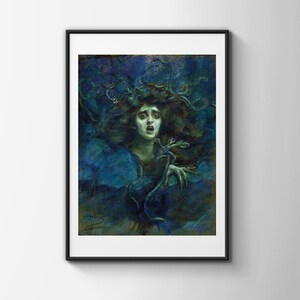 Medusa by Alice Pike Barney, 1892, Medusa Poster, Medusa Painting, Mythology Poster, Art Gallery Poster, Oil Painting, Exhibition Poster