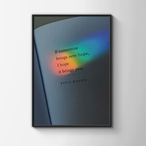 Perry Poetry Rainbow Poster, Perry Poetry Photography Print, plakat z cytatem z książki, plakat poetycki, plakat poetycki, wystrój domu, plakat z książką tęczową