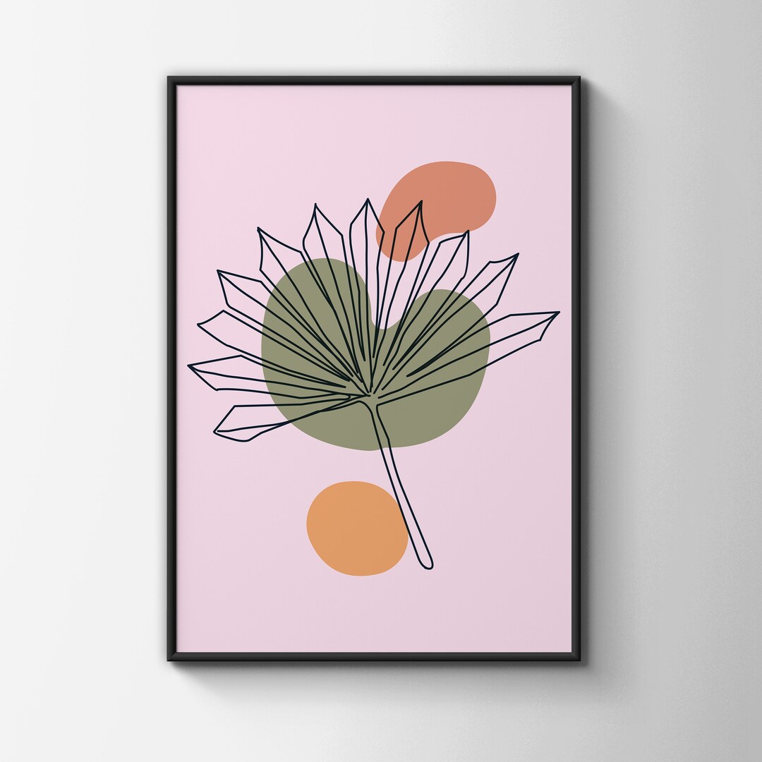 Boho Floral Art Print, Flower Wall Art, Boho Floral Poster, Neutral
