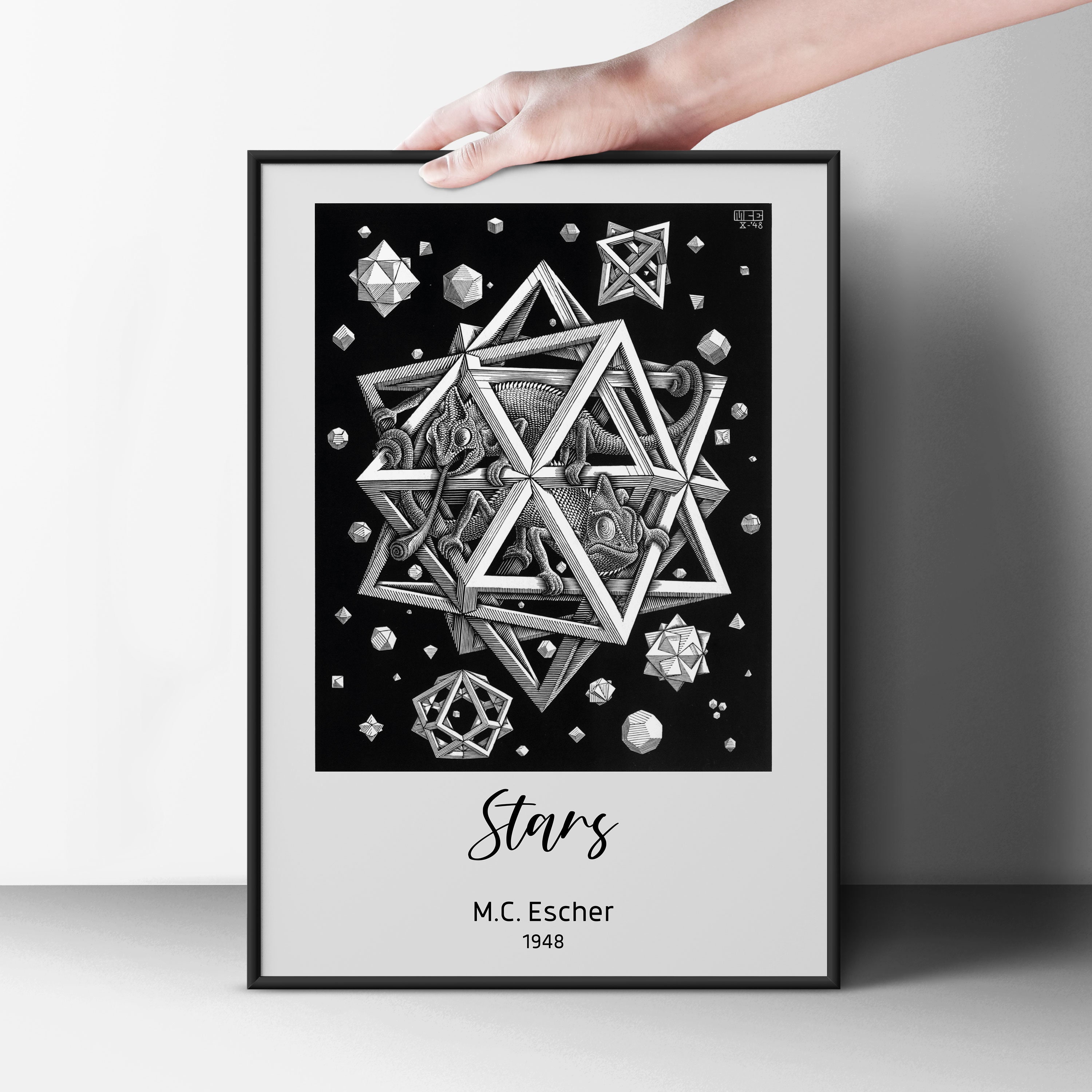 MC Escher, Stars Poster, Fine Art Print, Geometric Wall Art