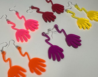 Sticky Hand Earrings - 90's Nostalgia Earrings - Y2K Earrings - 2000's Nostalgia Earrings - Quirky Earrings