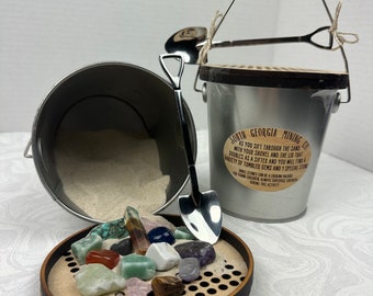 Rock Mining Bucket - Crystal Bucket - Mystery Crystal - Gemstone Digging Kit - DIY Gem Dig - Tumbled Crystal Surprise