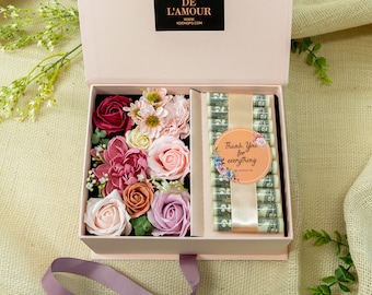 Soap Flowers Cash Gift Box - Mixed Blossom (Cash Roll Type)