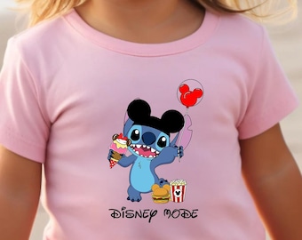 Stitch with Mickey Balloon Disney Mode Shirt, Disney Mode Stitch Shirt, Disney Stitch Vacay Mode Shirt, Disneyland Trip Outfits, Disney Tee