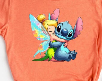 Disney Princess Tinkerbell And Stitch Shirt, Disney Girls Trip Shirt, Disney Tinkerbell Shirt, Disney Stitch Shirt, Disneyland Family Shirt