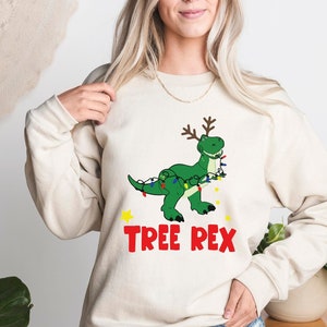 Tree Rex Sweatshirt, Christmas T-Rex Shirt, Christmas Dinosaur T-Shirt , Christmas Gift, T-Rex Christmas Shirt, Funny Christmas Party Shirt