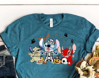 Halloween Stitch Trick Or Treat T-Shirts, Disney Halloween Sweatshirt, Disneyland Shirt, Halloween Shirt, Halloween Stitch, Stitch Horror Te