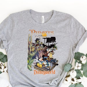 Vintage Pirates Of The Caribbean Disneyworld Shirt, Mickey Pirates Shirt, Disneyworld Trip 2023 Shirt, Mickey Caribbean Shirt, Disney Pirate