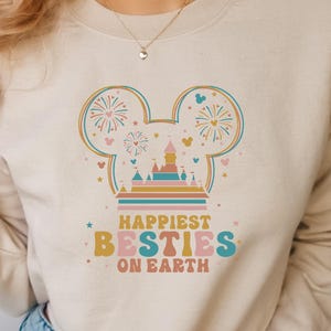 Disney Best Friends Shirt, Happiest Besties On Earth Shirt, Disneyland Castle Best Friends Shirt, Disney Girls Trip, Disney Friends Shirt