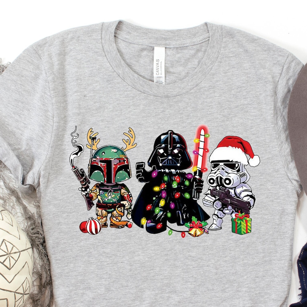 Star Wars Christmas Shirt, Baby Yoda Christmas Shirt, Darth Vader Christmas Tee, Funny Christmas Shirt, Christmas Tee, Disney Christmas Tee Bespoketshirt
