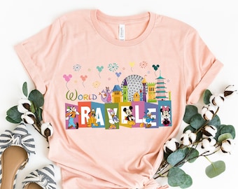 World Traveler Shirt, Traveler T-Shirt, Disney Traveler Shirt, Disney Family Vacation Tee, Disney Epcot Shirt, Disney Trip Shirt, Mickey Tee