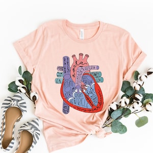 Cardiac Nurse Shirt Anatomical Heart Cardiology Medical Gift Cardiac Nurse Shirt Anatomical Heart Cardiology Medical Gift