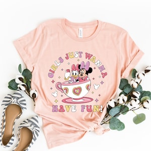 Camisa de verano de Disney Minnie Daisy, las niñas sólo quieren divertirse, camiseta de Disney Besties, camisa de Disneyworld, camiseta de verano de Disney