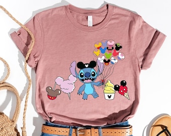 Disney Stitch Balloon Shirt, Lilo And Stitch, Disney T-Shirt, Disneyland Shirt, Disney Vacation Tee, Funny Stitch Shirt, Disney Snack Tee