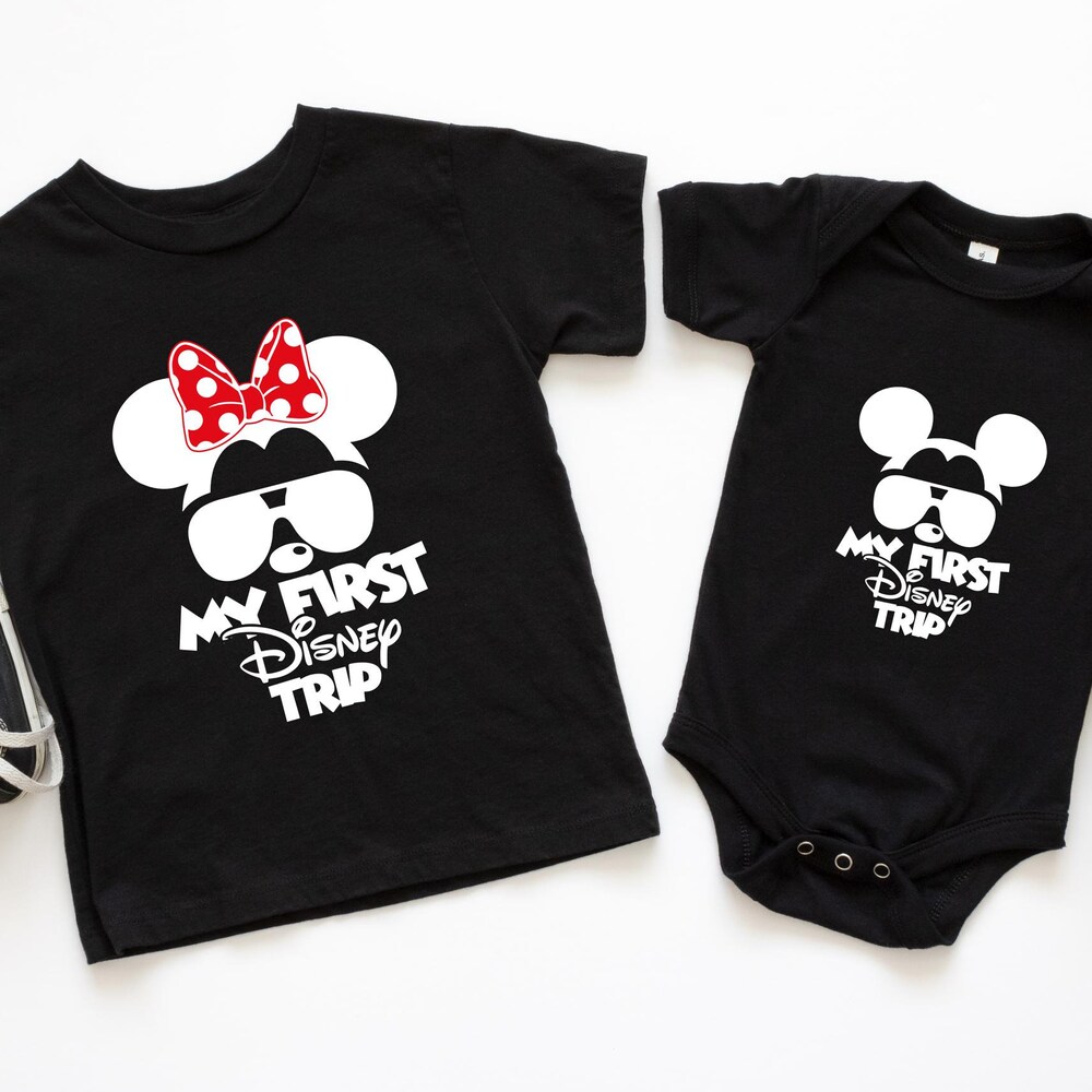 My First Disney Trip Shirt, Mickey And Minnie My First Disney Trip 2025 Shirt, Disney Family Trip Shirt, Mickey And Minnie Disney Trip Shirt