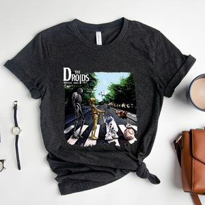 Star Wars Shirt, Droids Abbey Road T-Shirt, Movie Music Mashup Adults Gift For Men Shirt, Disney Shirt, Starwars Tees, Star Wars Gift