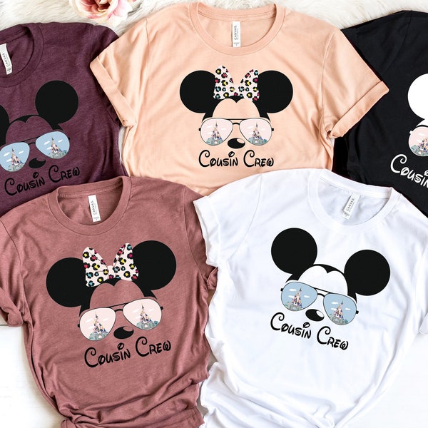 Disney Cousin Crew Shirts, Cousin Crew Mouse Shirts, Matching Disney Cousin Tees, COUSIN CREW Sunglasses Mickey Mouse and minnie cousin trip