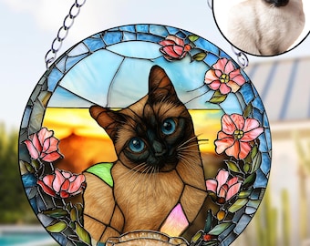 Hund Suncatcher, benutzerdefinierte Haustier Glasmalerei Fenster hängen, personalisierte Katze Suncatcher, Haustier Erinnerungsgeschenk, Katzenliebhaber Geschenk, Hund Erinnerungsgeschenk