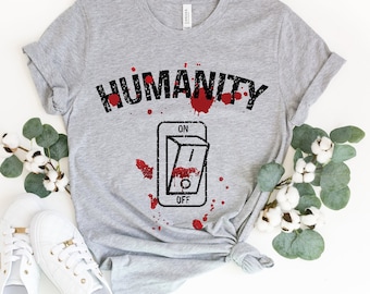 Humanity Switch Off Shirt, Vampire T-Shirt, Salvotore Shirt, Mystic Falls Sweatshirt, The vampire diaries Tee, Salvatore Brothers Merch