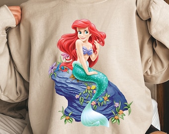 Women's Little Mermaid Shirt, Women's Little Mermaid Ariel T-Shirt, Ariel Mermaid Sweatshirt, Disney Ariel Shirt, Girls Ariel Mermaid Tee