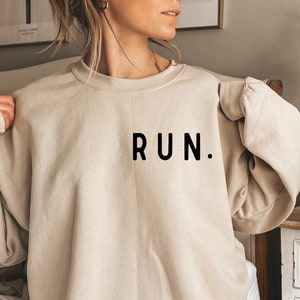 Run Sweatshirt, Minimalist Running Shirt, Runner Marathon Gift, Running Cloth, Runner Hoodie, Sport Shirt, Sports Gifts Shirt, Positive Tee