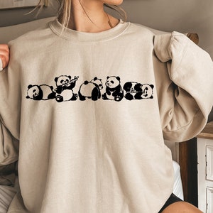 Cute Pandas T-Shirt, Panda Shirt, Boho Graphic Sweatshirt, Y2k Graphic Tee, Vintage Panda Outfit, Cool Unisex Tee, This Is How I Roll Pandas