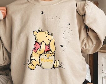 Vintage Pooh Shirt, Minimal Winnie The Pooh T-Shirt, Disney Trip Sweatshirt, Disney Family Matching Tee