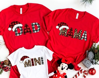Custom Family Match Shirts, Mama and me Christmas t-shirt, Dad and mini Xmas matching tees, Mom Christmas gift, Dad xmas gift, Xmas pajamas
