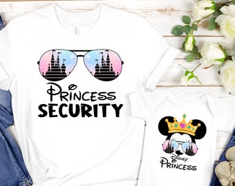 Princess Security Shirt, Disney Princess T-shirt, Father's Day Shirt, Funny Dad Tee, Father's Day gift, Disney Dad me Trip,Daughter And Dad
