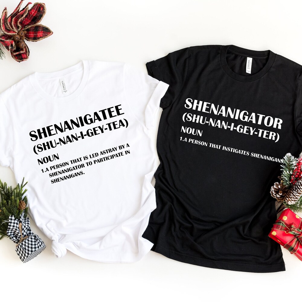 Shenanigator And Shenanigatee T-Shirt, Funny Couples Shirt, Couples Drinking Shirts, Couples Vacation Tee, Shenanigans Matching Tee Shirts