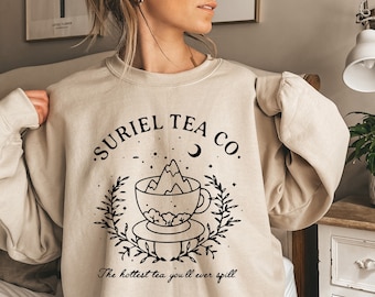 Suriel Tea Co Tshirt, Acotar Sweater, Bookish Sweat, Sarah J Maas Shirt, A Court Of Thorns And Roses Sweater, Suriel Tea Tshirt