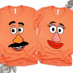 1 piece your choice of Mr Potato and Ms Potato Heads Inspired Couples Matching Shirt, Mr Potato and Ms Potato T-Shirt, Halloween Couple Tee