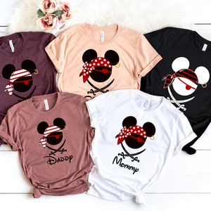 Mickey and Minnie Pirates Matching Family Shirts, Disney Pirates of Caribbean Shirt, A Pirate&#39;s Life, Mickey and Minnie Disney Cruise Shirt