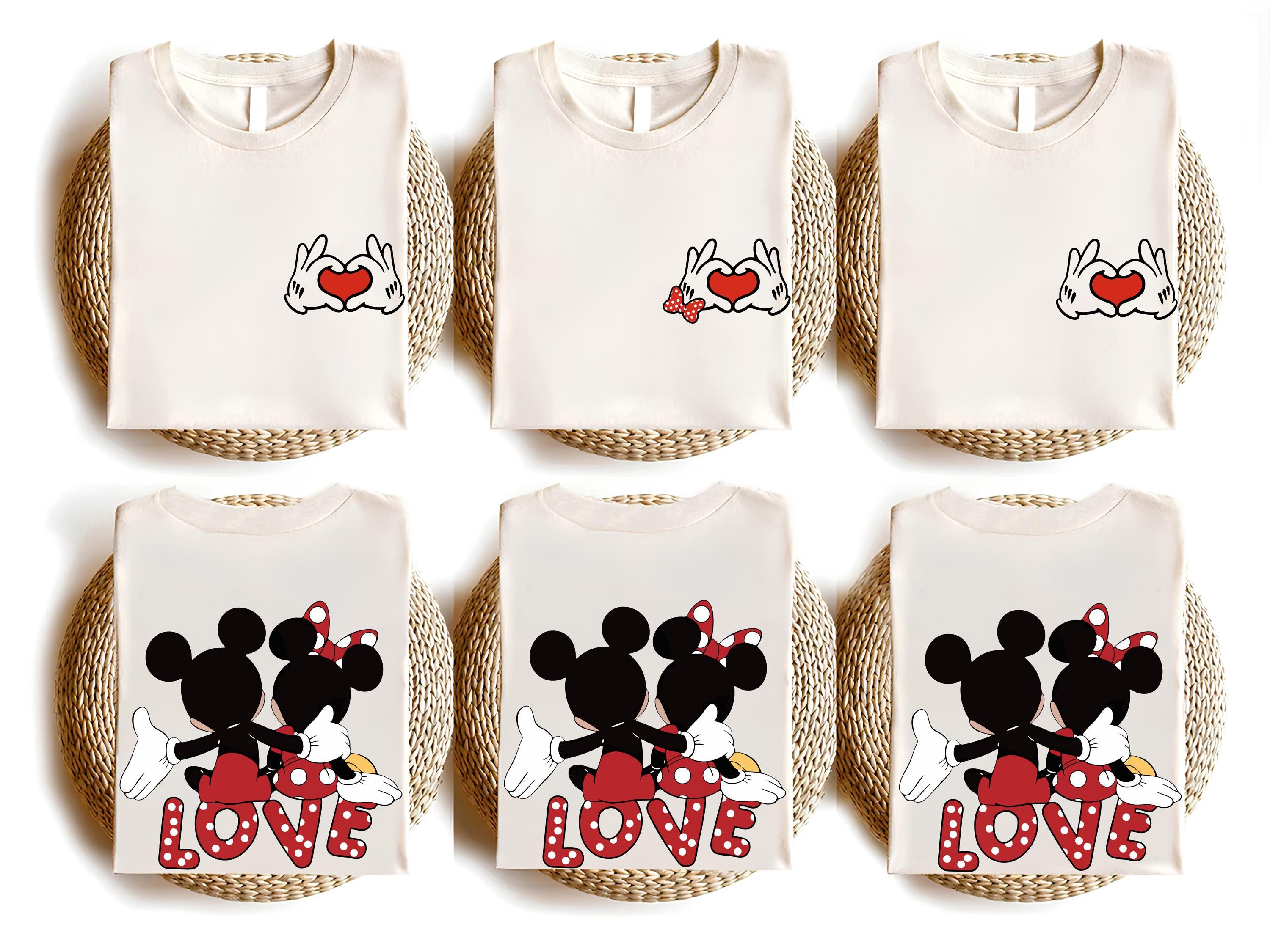 Disney Mickey Minnie Heart Hands Love Shirt, Disney Love Couple Heart Shirt, Disney Family Vacation Shirt, Love Matching Couple Sweatshirt